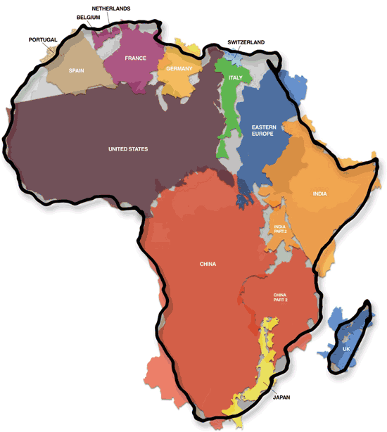 The True Size of Africa by Kai Krause